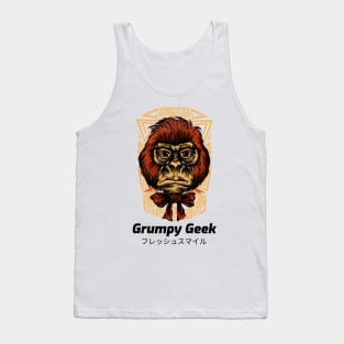 Grumpy Geek Monkey Joke Tank Top